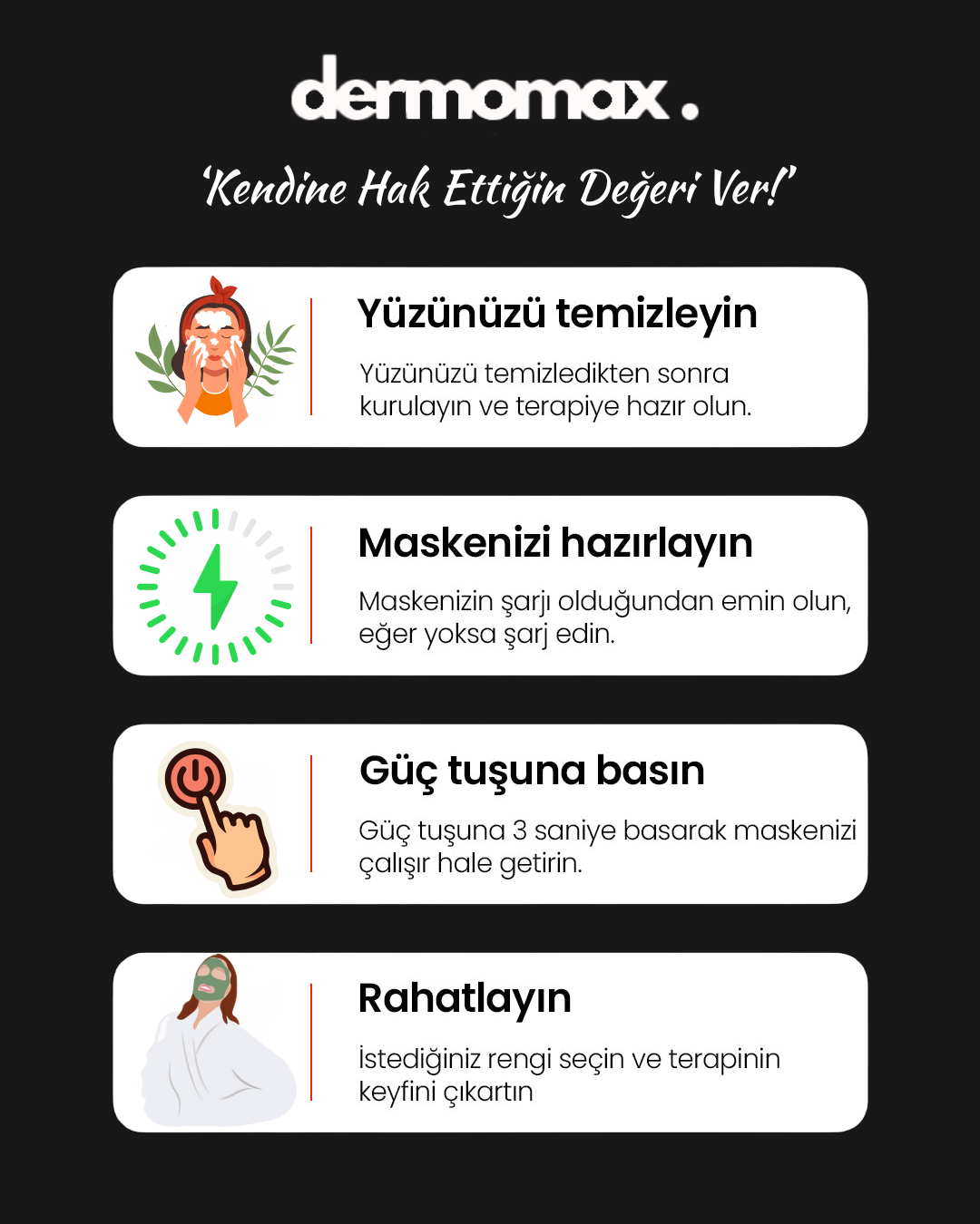 DermoMax LED Maske + 2000TL DEĞERİNDE BOYUNLUK HEDİYE!